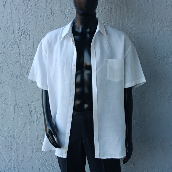 Lucky Brand Men's Pure Linen Short Sleeve Luxury Shirt - Picture 4 of 17